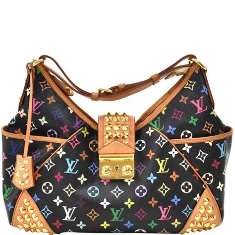 LOUIS VUITTON Monogram Multicolor Chrissie Black